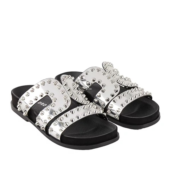 Mully Slip On Studded Slide Sandals - Picture 1 of 7